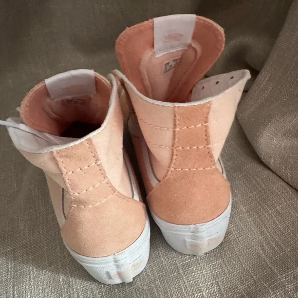 New Vans Sk8-Hi Tapered Stackform Peach Color block Platform Shoes Size 7 - Picture 8 of 10